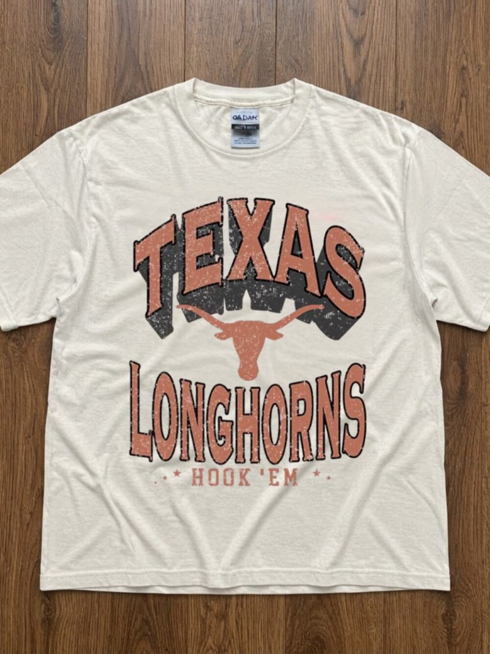 Gildan Natural Texas Longhorns Graphic Tshirt